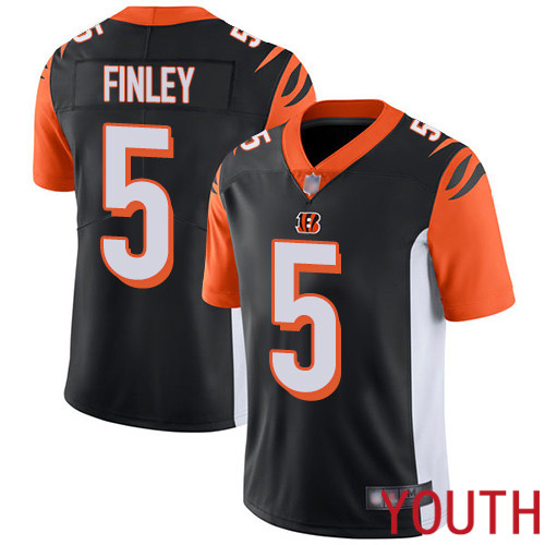 Cincinnati Bengals Limited Black Youth Ryan Finley Home Jersey NFL Footballl 5 Vapor Untouchable